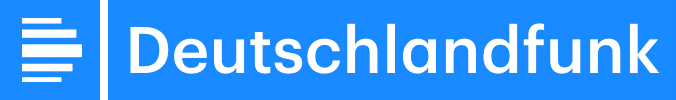 Logo von Deutschlandfunk in Blau.