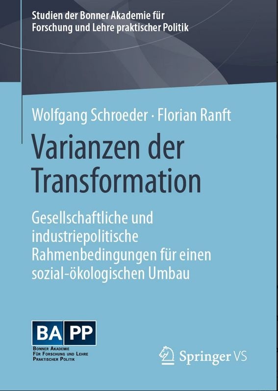 Buchtitel: "Varianzen der Transformation" von Wolfgang Schroeder und Florian Ranft.