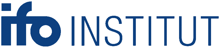 Logo des ifo Instituts in dunkelblauer Schrift auf weißem Hintergrund.